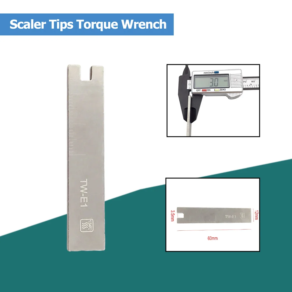 Dental Torque Wrench Spanner Stainless Steel for Ultrasonic Scaler Endo Tips SATELEC DTE EMS Compatible