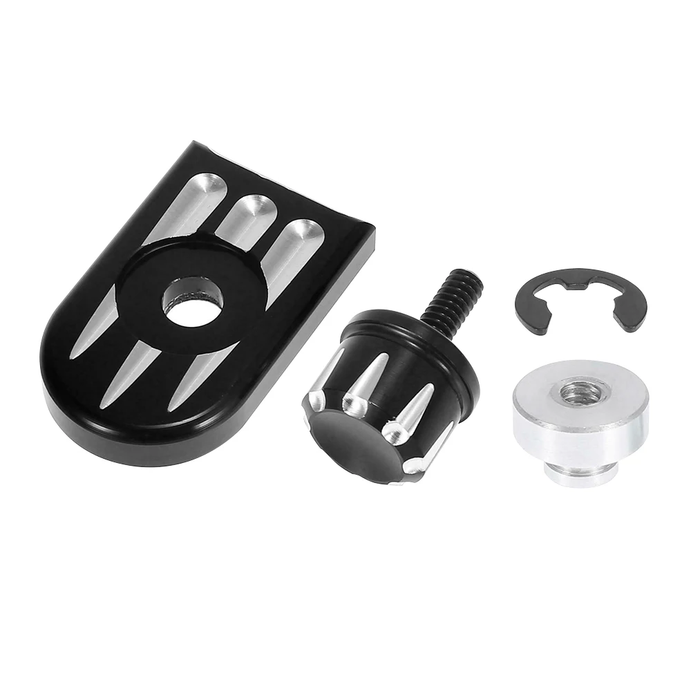 Motorbike Seat Bolt Tab Screw Quick Mount Knob Nut Cover Kit for Harley Dyna Sportster Softail
