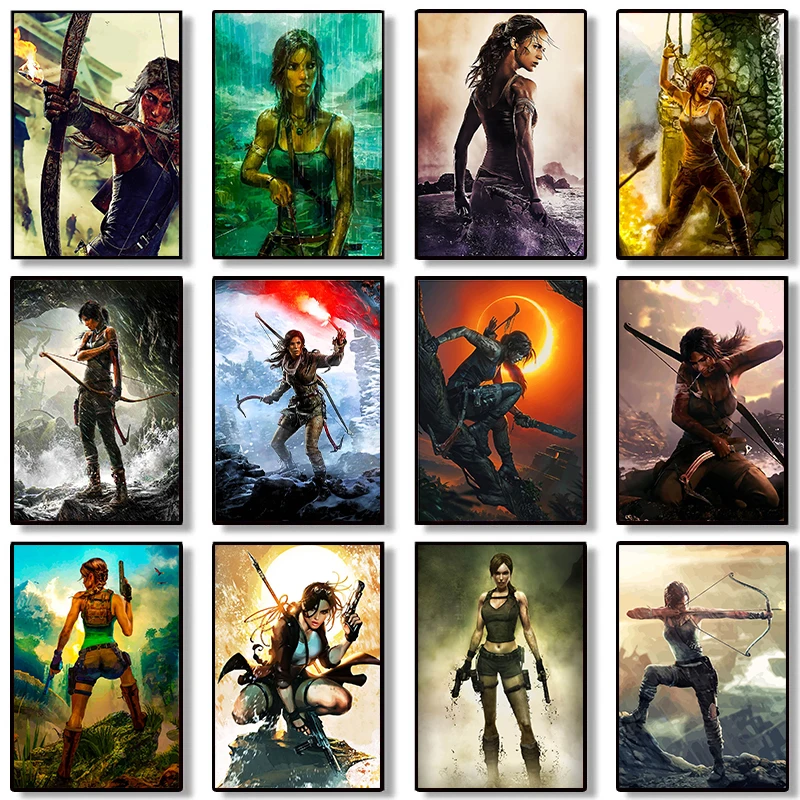 HD Print Tomb Raider Game Poster Canvas Painting Adventure Wall Art Pictures For Gamer Living Room Home Decor Cuadros No Frame