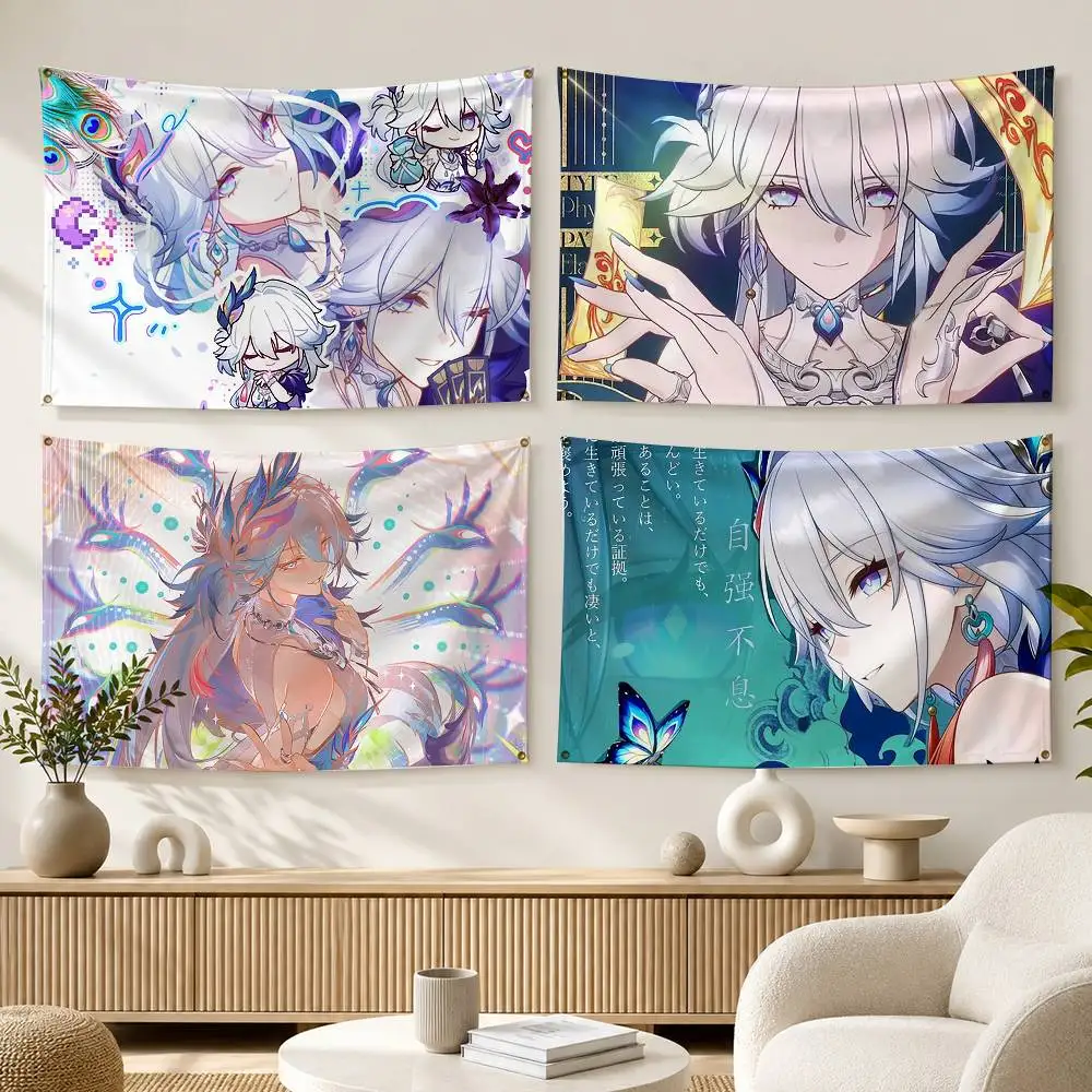 RPG Game Yao-guang Honkai Star Rail  Flags Wall Hanging Background Art Banner for Bedroom Home Outdoor Decor