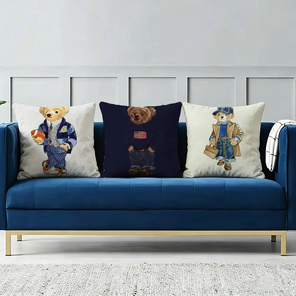 Fashion Bear Pillow cover gift High definition digital printing,Surprise  vivid pattern Household.