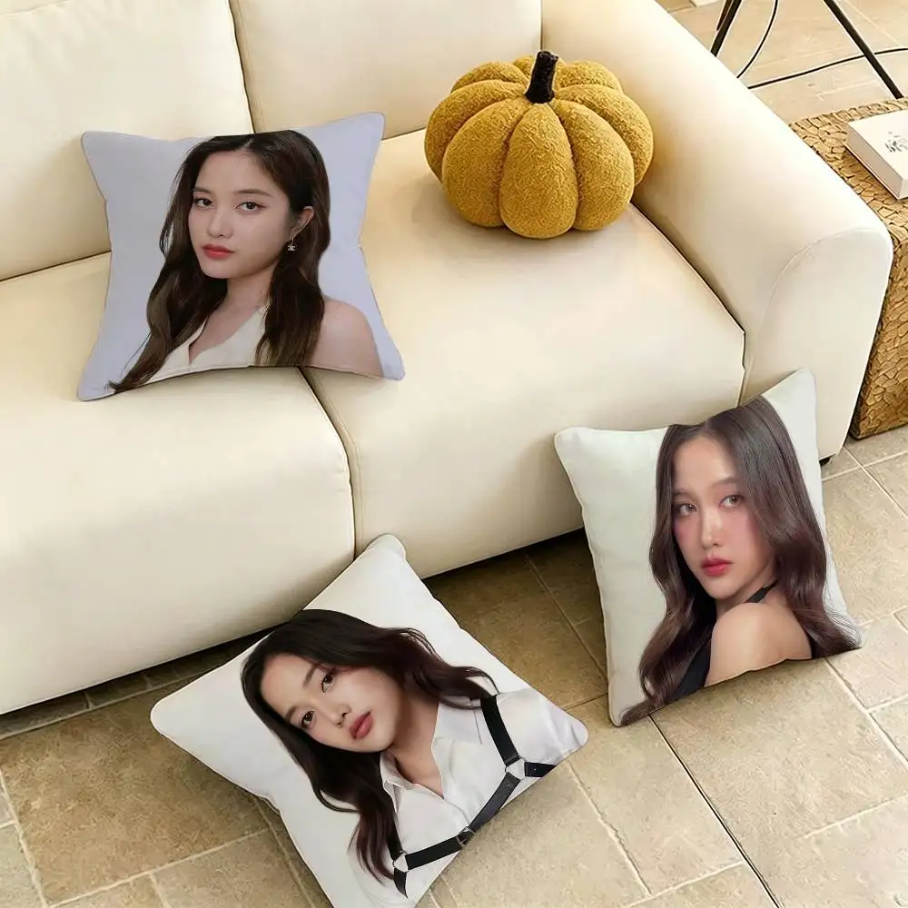 Freen-N S-Sarocha Girl Love Pillow Case Square Double-Sided Sofa Cushion Cover Bedroom Bedside Pillow Gift