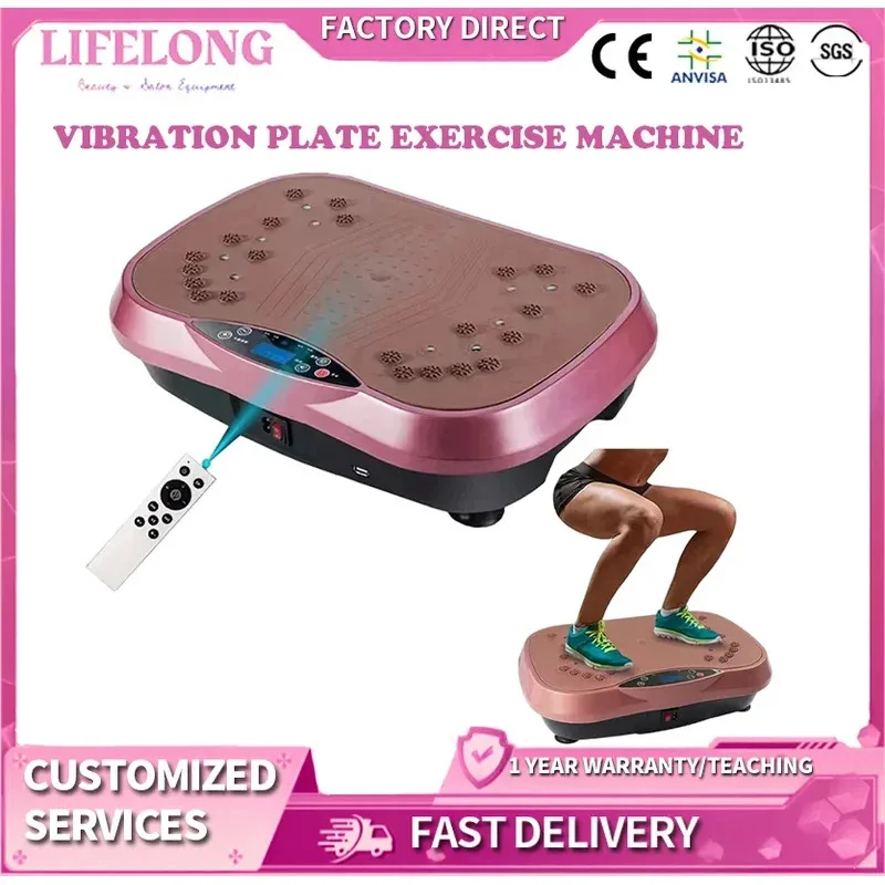 Vibration Plate Weight Loss Fat Burning Bluetooth Massage Slimming Machine, Music, Lazy Home Exercise Equipment, Fitness Toning