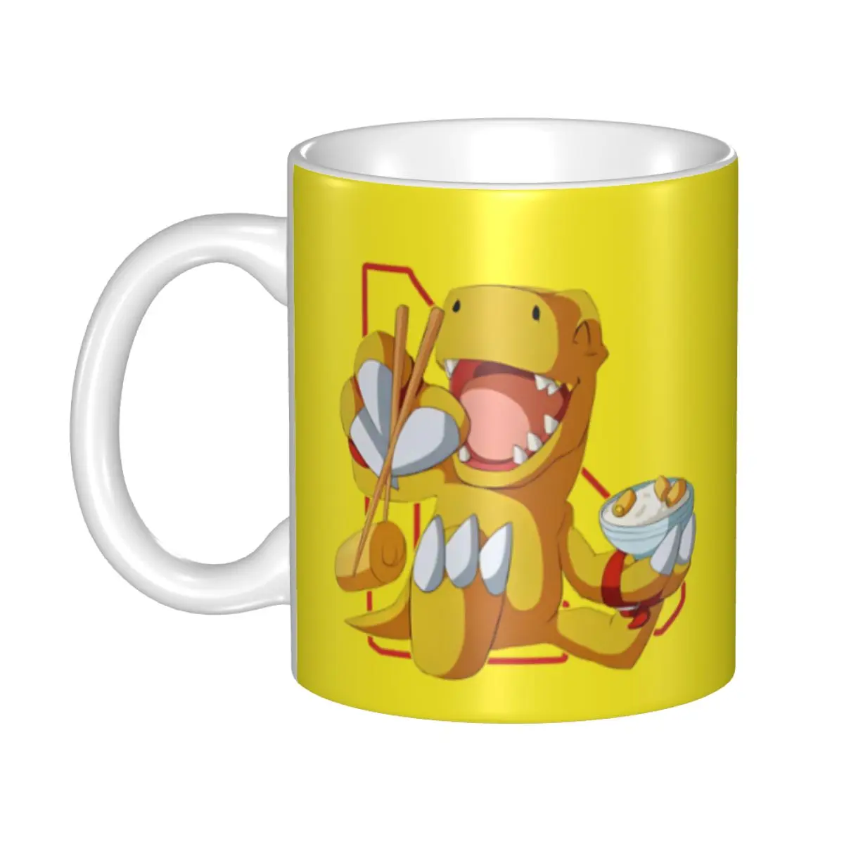 Renamon Digimon Anime Mug Funny Kawaii Digital Monsters Anime Tea Cup Christmas Gift For Friends