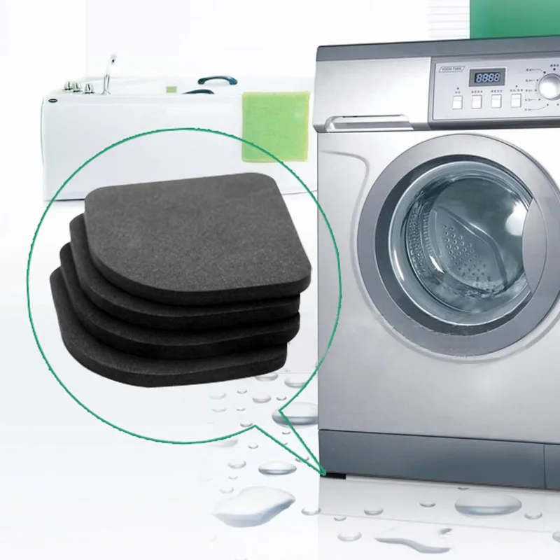4PCS/Washing Machine Shock Absorber Pad Set Anti-noise Pad Anti-skid Anti-vibration Pad for Refrigerator Kitchen Bathroom Pad