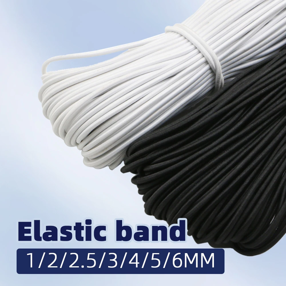 Baiann 1.0--6.0mm High Elastic Round Elastic Band Rubber Band Elastic Cord for Jewelry Making Diy Accessories