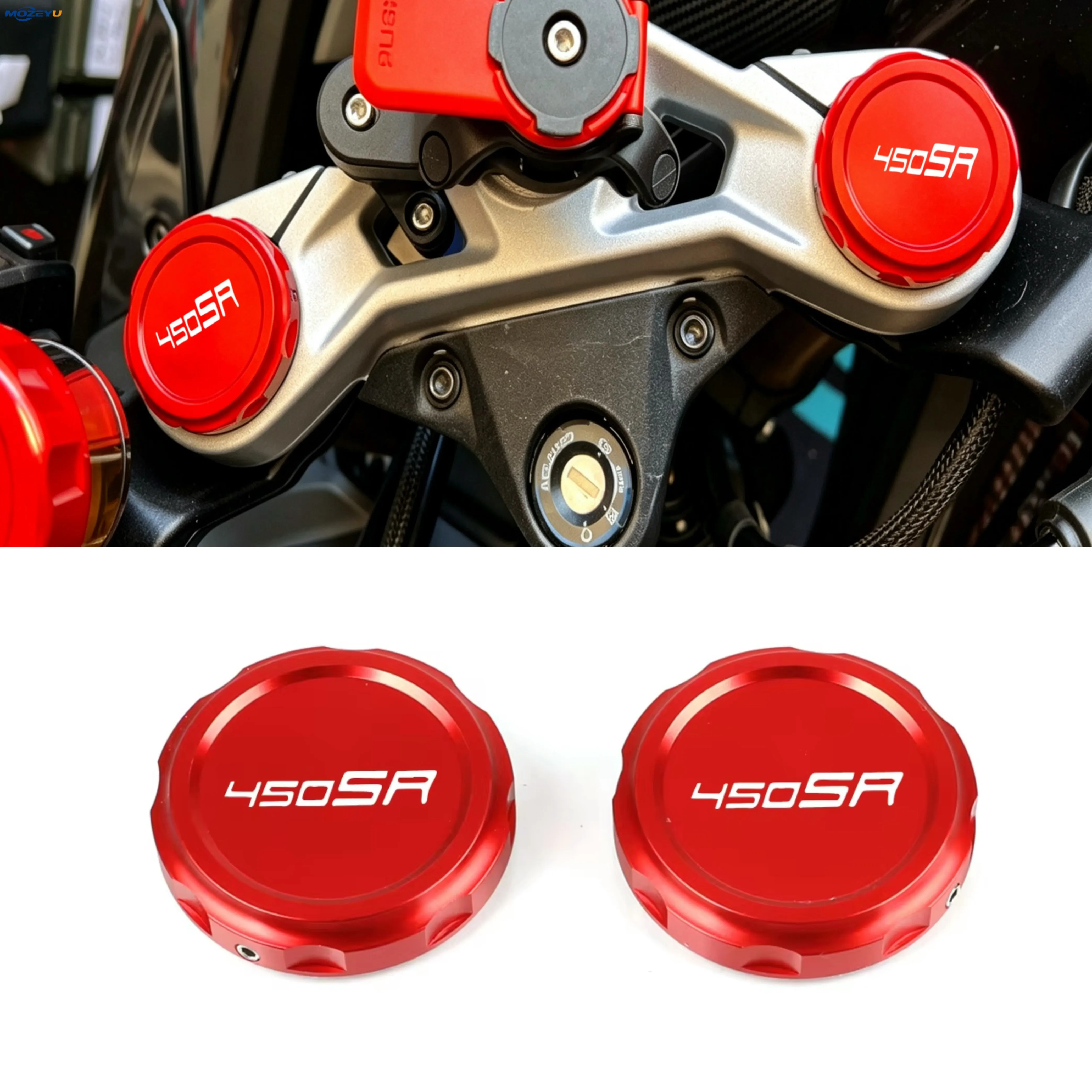 For CFMOTO 250SR 450SR 450SS 450SRS 2023 2024 500SR VOOM Shock Absorber Cap Fork Suspension Top Cover Cap Motorcycle Accessories