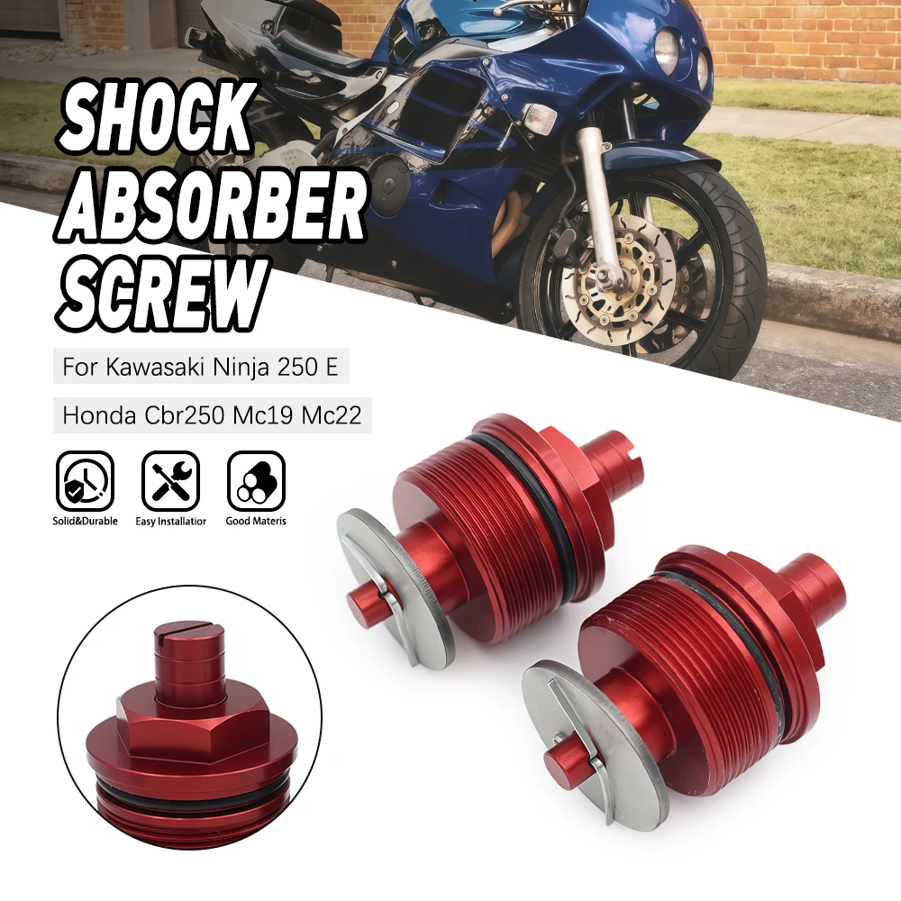Front Fork Shock Absorber Screws Replacement Parts For Honda CBR250 MC19 MC22 For Kawasaki Ninja 250 Motorcycle Accessories
