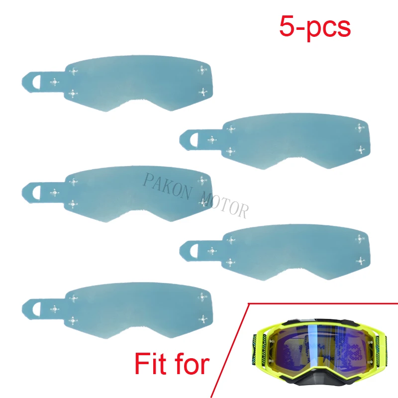 1/2/3/4/5Pcs/Lot Tear-Off Film of Goggles Sunglasses Lens Protective Rubber Tearable Plastic Cover Eyes Safety Helmet Accessory