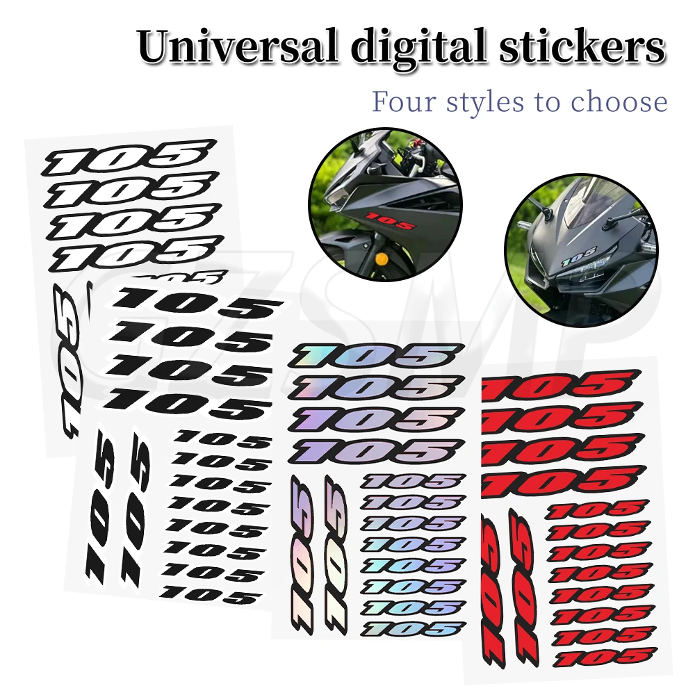 Motorcycle Fairing Helmet Body Shell Deco Stickers Number 150 Fit for 105 SX Graphics Logo Emblem Accessories Decals