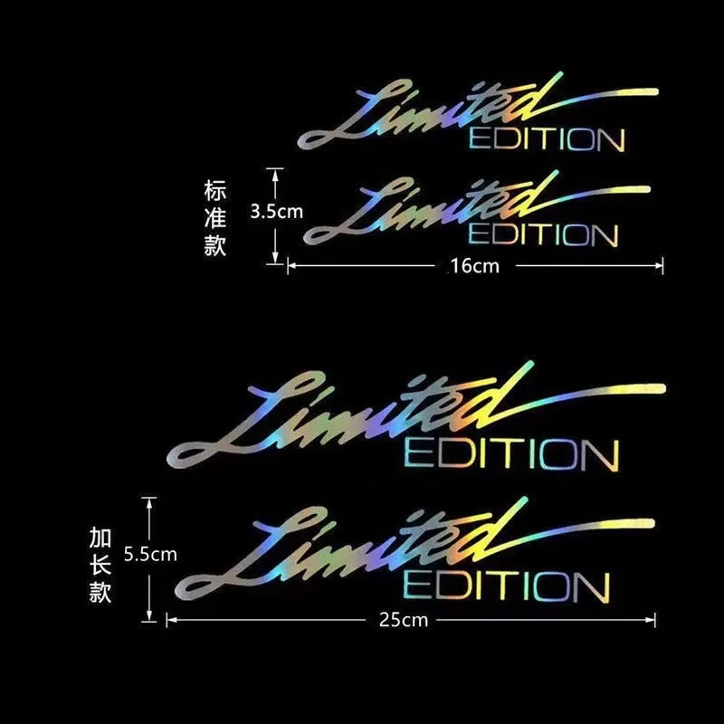 2PCS Limited Edition Reflective Personalized Decorative Helmet Stickers, Motorcycle Decals, Modification Covers for Scratches