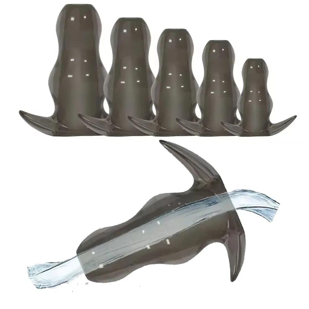 TPE Hollow Butt Plug Set, Flexible Anal Plugs for Beginners, Soft & Smooth Adult Toy for Prostate and G-Spot Stimulation