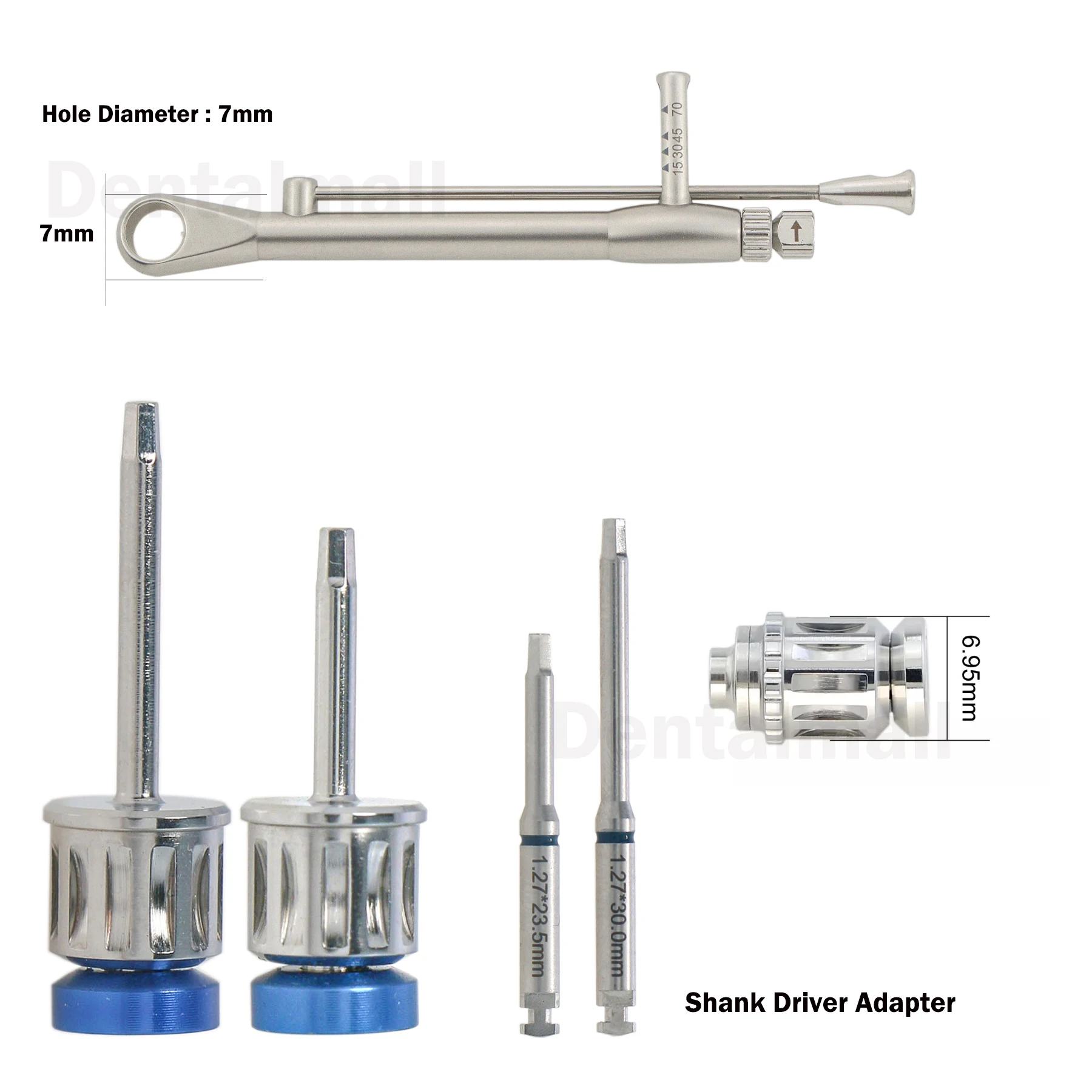 1.27 Hex Driver Implant Screwdriver Dental Torque Wrench Ratchet for Dentium MIS Adin Camlog