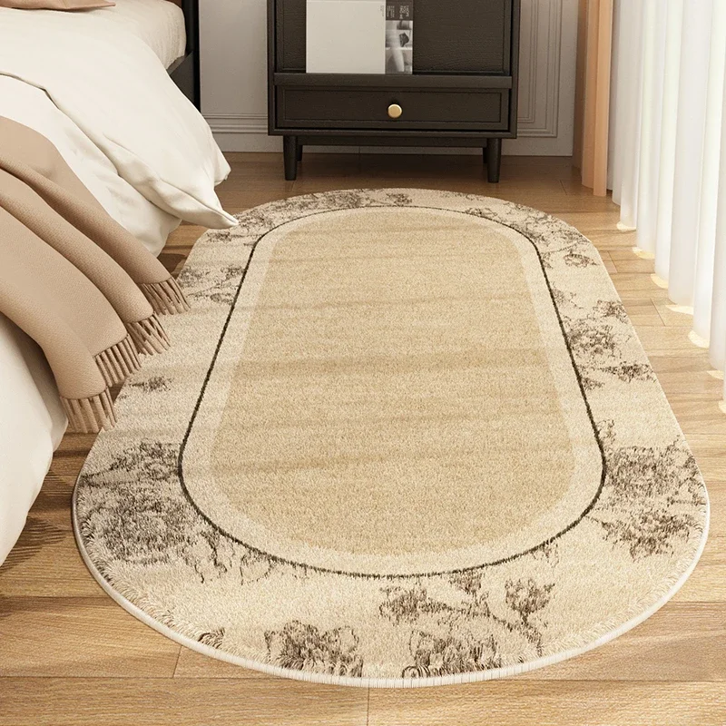 French Retro Bedroom Carpet Plush Bedside Long Strip Non Slip Girl Room Carpets Living Room Large Area Fluffy Soft Rug 러그