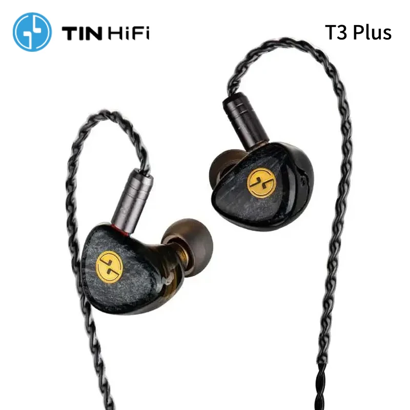TINHIFI T3 Plus  Earphones in-Ear HiFi Wired Headphones 10mm Dynamic High Quality Earbuds 3D Printed Ergonomic Design Headset