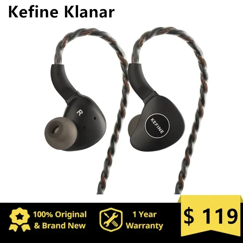 Kefine Klanar In Ear Earphone 14.5mm Planar Driver IEM HiFi Wired Earphone Earbuds Ergonomic Design with Detachable Cable KZ 7hz