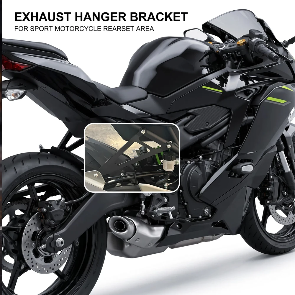 Motorcycle Exhaust Hanger Bracket Reinforced Muffler Support Holder Accessories For KAWASAKI Ninja ZX4R ZX4RR ZX-4R 2023 2024