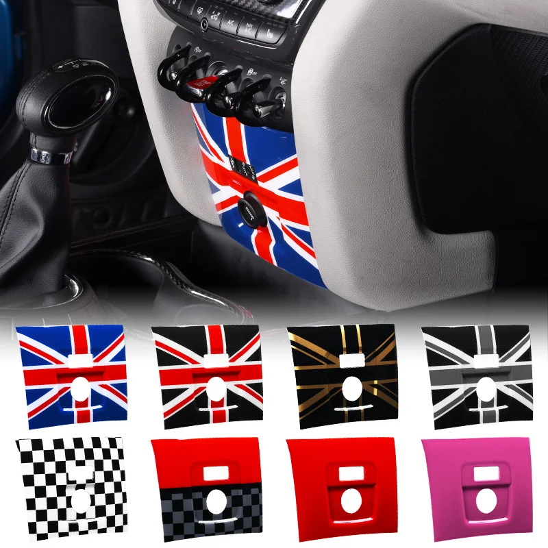 For MINI COOPER F55 F56 F57 F60 Cigarette Lighter Panel Sticker Interior Moulding Decoration Car Styling Accessories Cover Trim