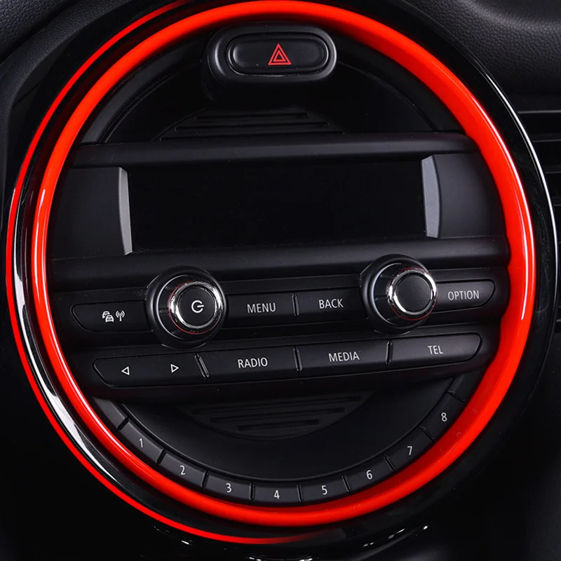 for MINI Cooper F54 F55 F56 F57 F60 Central Control Car Navigation Ring Decoration Trim Cover Styling Accessories 2024 2023 2022
