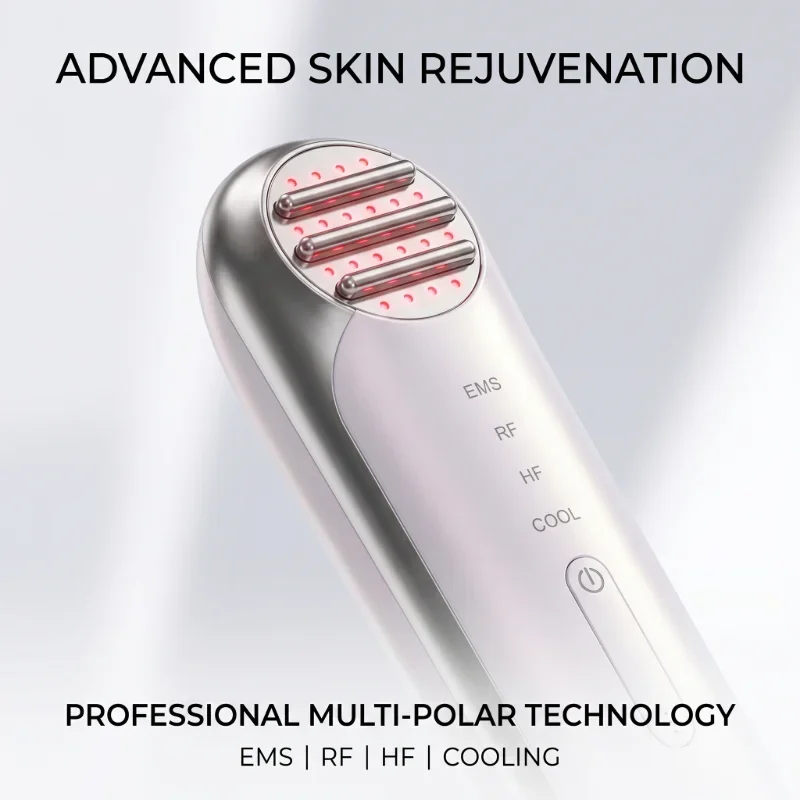 EMS Facial Massager Cold Compress LED Light Therapy Face Lifting Anti-Aging Anti-Wrinkle Skin Care Beauty Device
