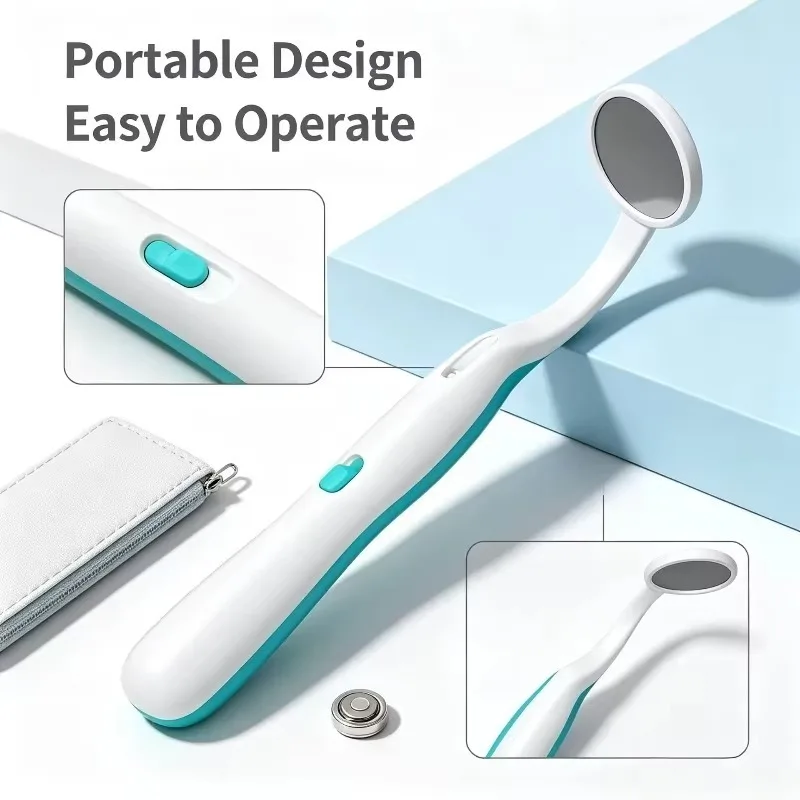 LED Dental Mouth Mirror Anti Fog Lens High Lumen Oral Inspection Teeth Checking Home Care Tool Hygiene Household Gadget Compact