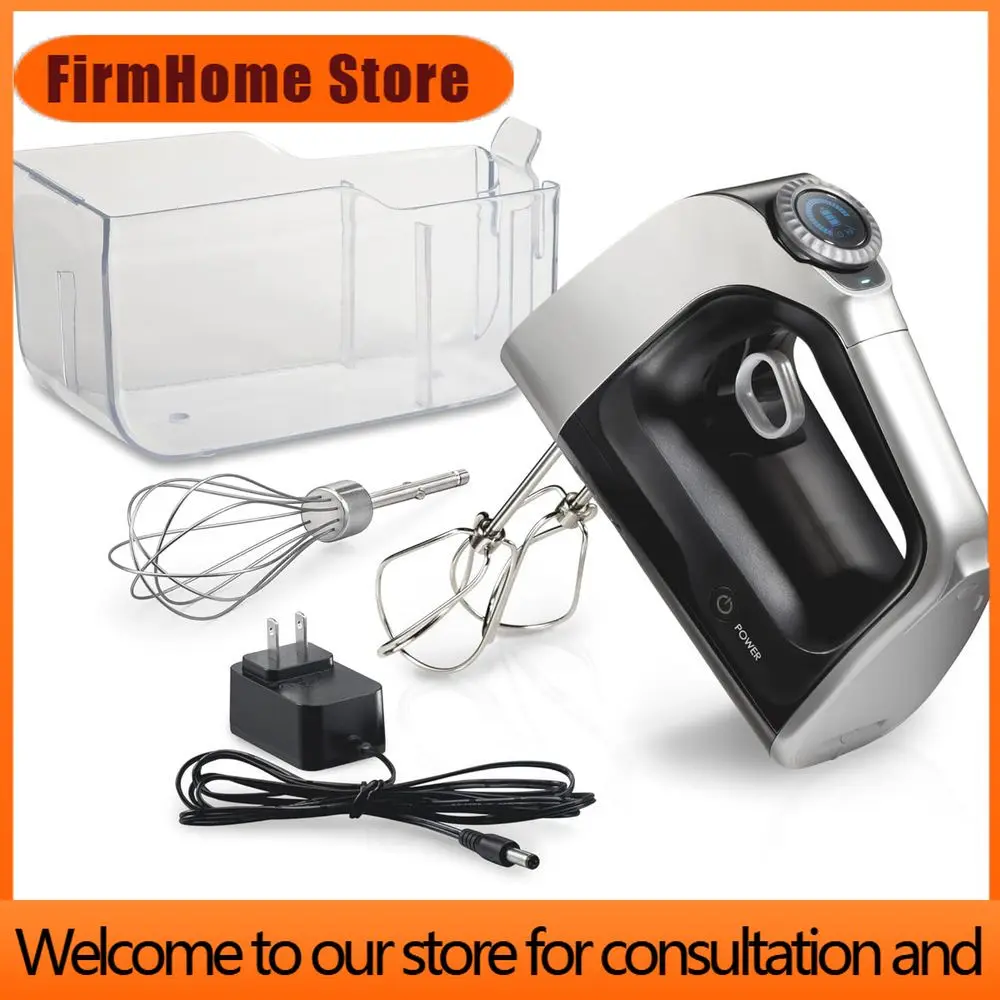 FirmHome StoreElectric Hand Mixer With Variable Speed Control, Strong DC Motor, Fast Charging, LCD Display, Whisk, And Storage C
