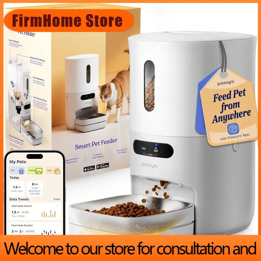 FirmHome StoreSmart Pet Feeder With Food Intake Tracking, App Control, 3.6L Dispenser, Suitable For Cats & Dogs, Up To 10 Meals