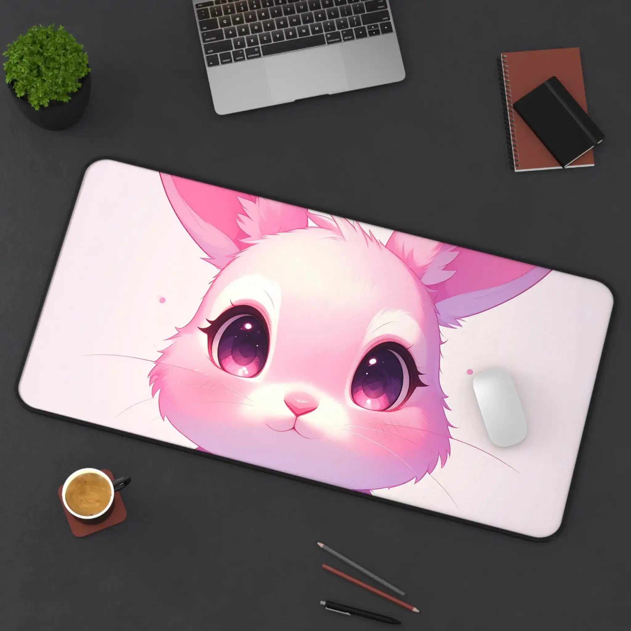 Cute Rabbit Pattern Mouse Pad, Non-slip Waterproof Mouse Pad, Office Gaming Desk Decoration Mat, Perfect Gift for Friends.