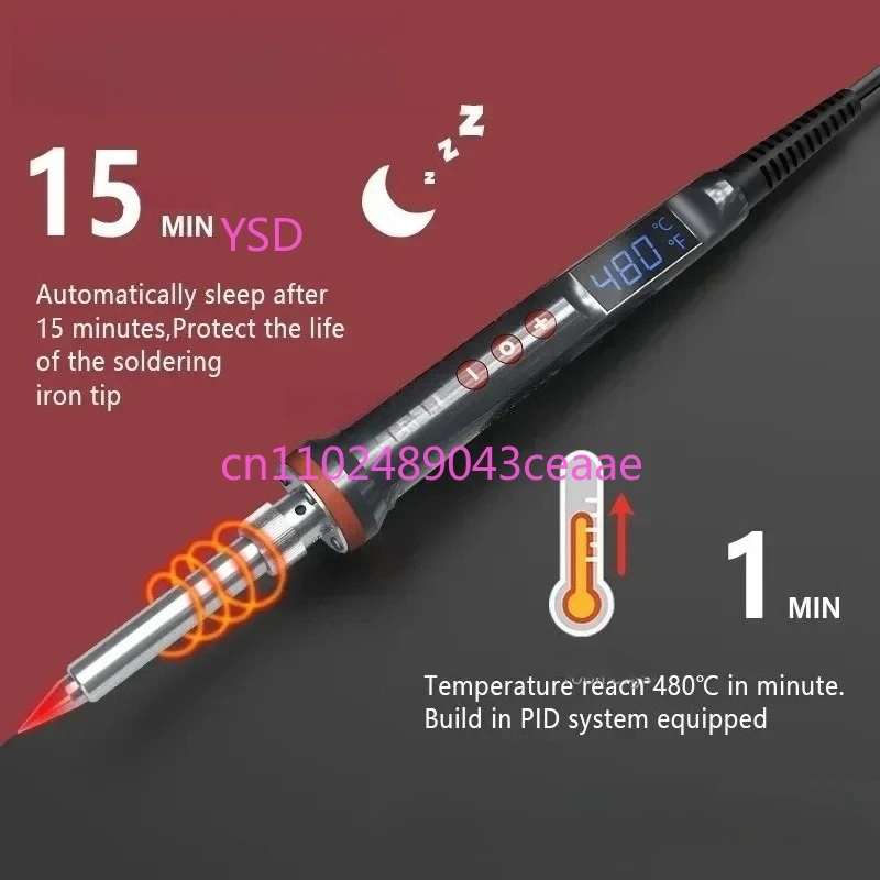 200W Electric Soldering Iron Digital Temperatura Adjustment Auto Sleep Internal Ceramic Heating Electronic Welding Tools