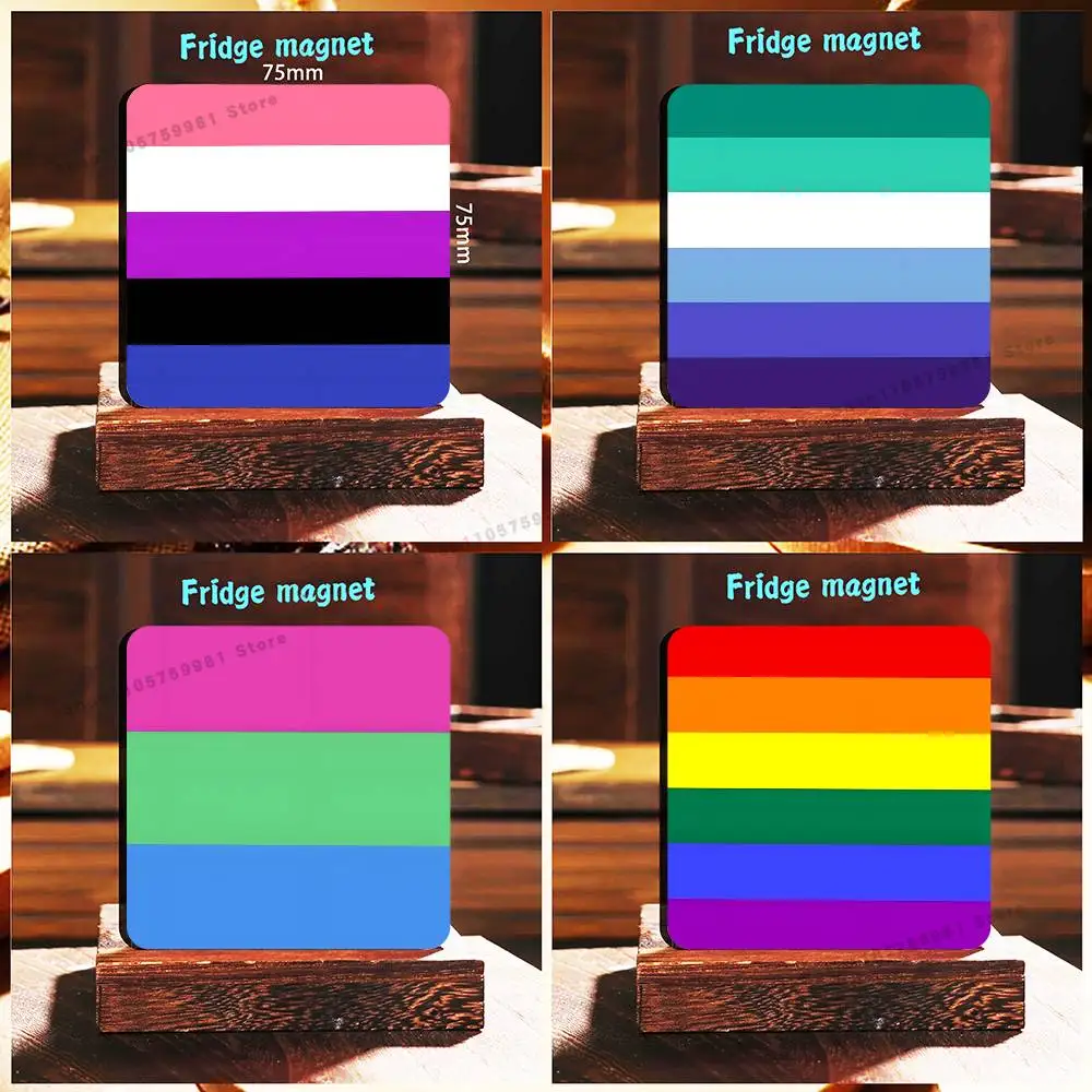 Rainbow Flag LGBT Magnet Refrigerator Fridge Sticker for Home Decor DIY Wall Decor
