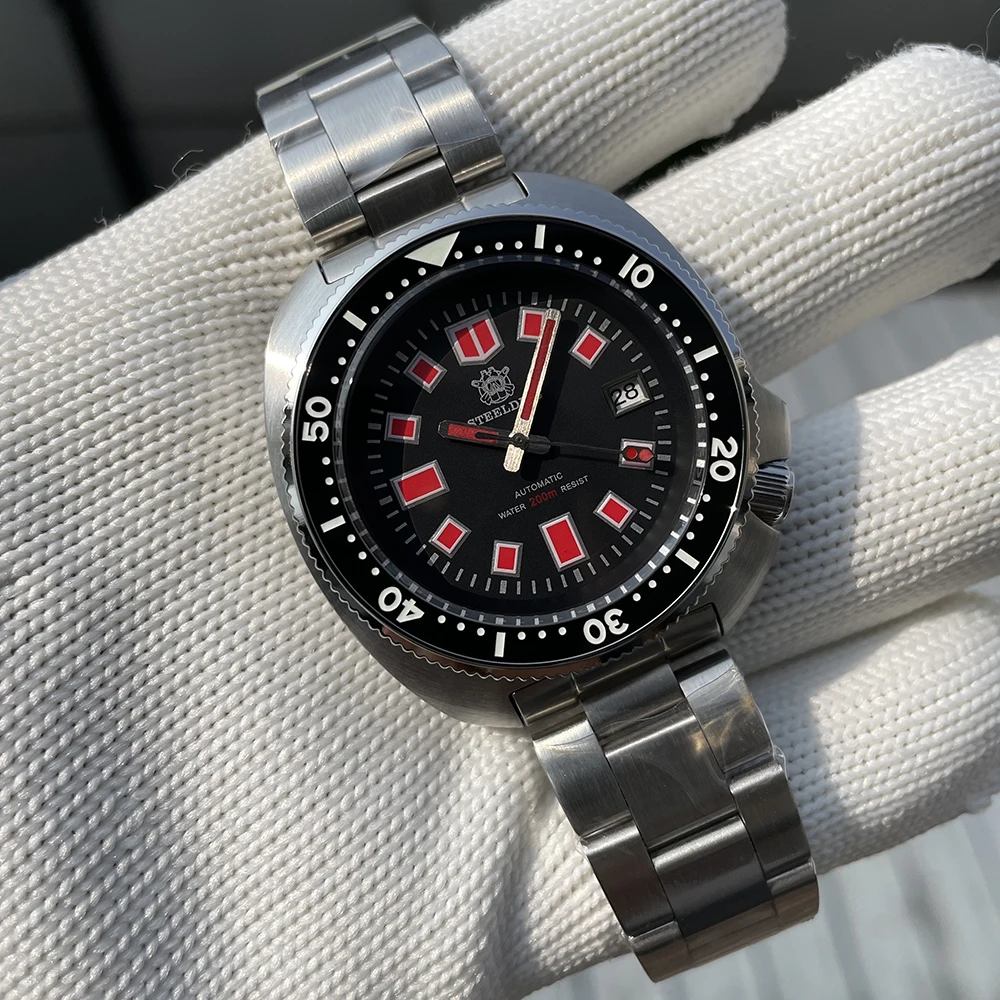 STEELDIVE SD1970U 43.8mm Steel Case Super Luminous 200M Waterproof Sapphire Glass with AR Coating NH35 Mechanical Men Watches