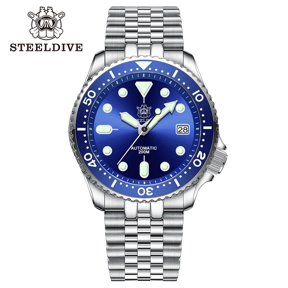 STEELIDVE SD1973 Slim Turtle 41.2mm AR Coating  Sapphire Glass 200m Waterproof Ceramic Bezel Insert NH35 Automatic Dive Watches