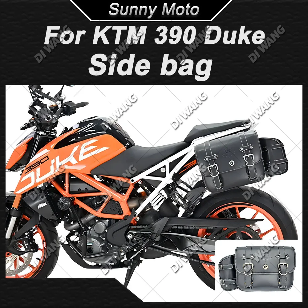 Motorcycle Retro Side Bag For KTM 390 Duke Waterproof Side Pannier Helmet Bag Quick Release Modified Accessories