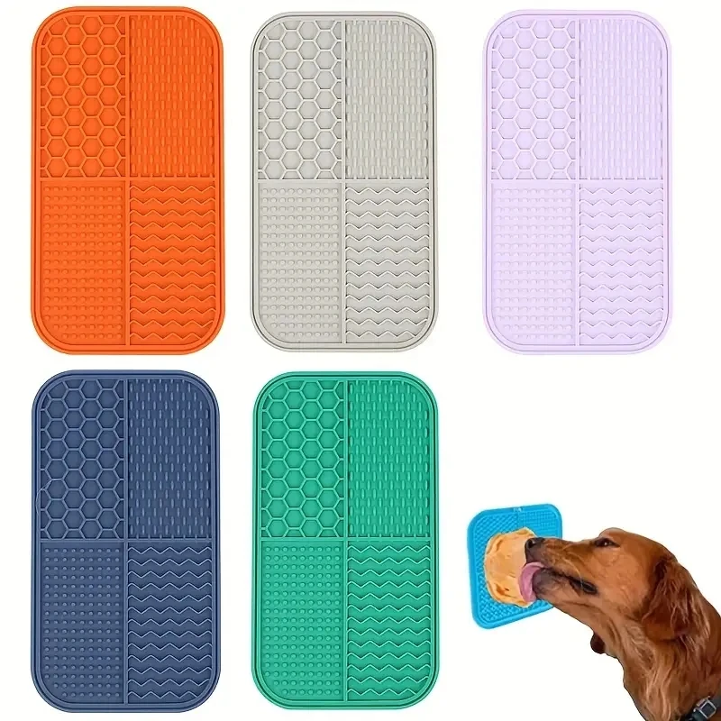 Pet Supplies Silicone Slow Food Licking Pad Anxiety Relief Licking Mat for Dogs and Cats - Reduce Boredom and Promote Calmness