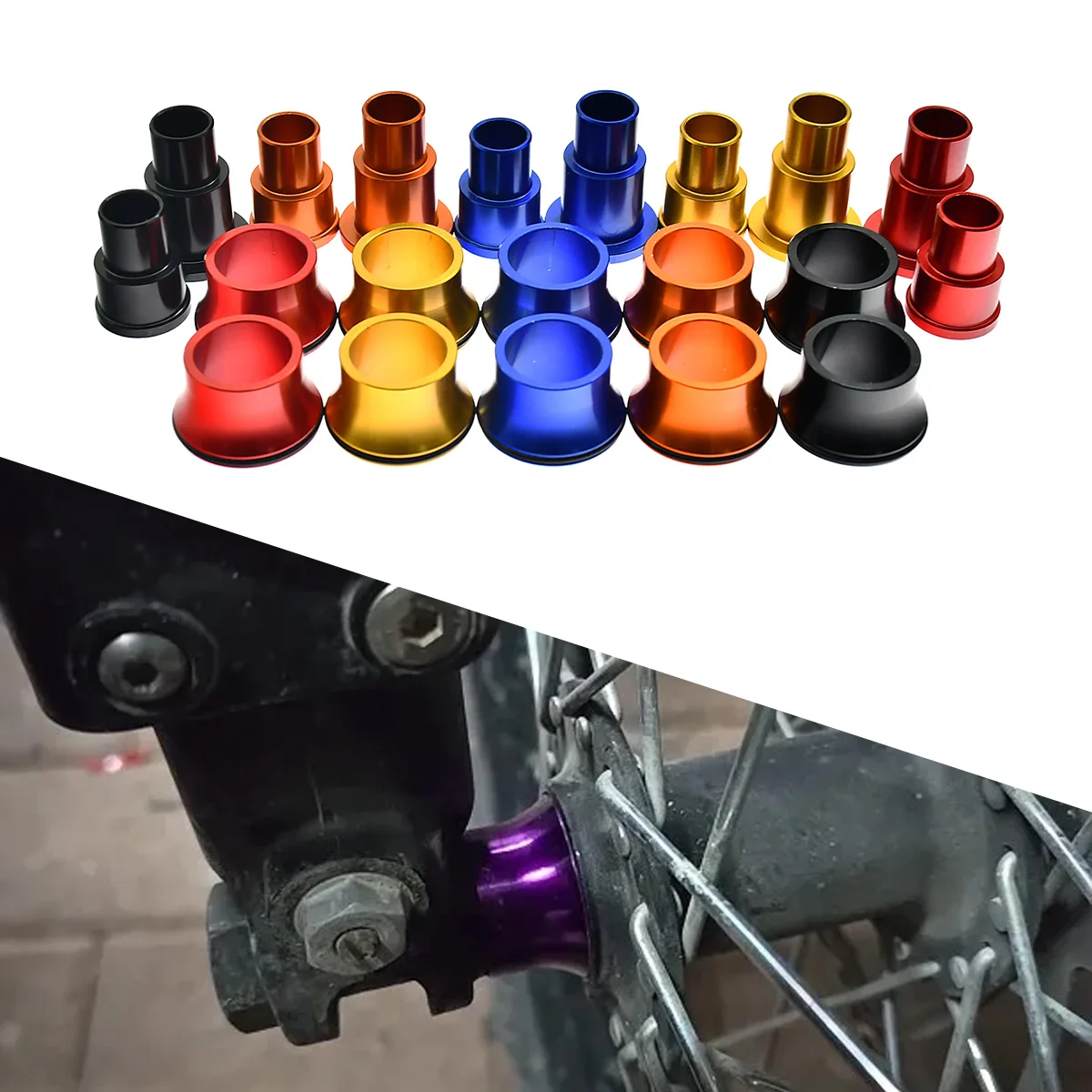 For Surron Light Bee S X Modified Lightweight Parts Accessories CNC Electric Bike Motorcycle Front Rear Wheel Axle Hub Spacers