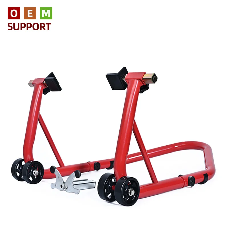 For KARLION Adjustable Universal Steel Motorcycle Paddock Lift Stand Rear Wheel Repair Tool CE Certified Light Duty (500kg)