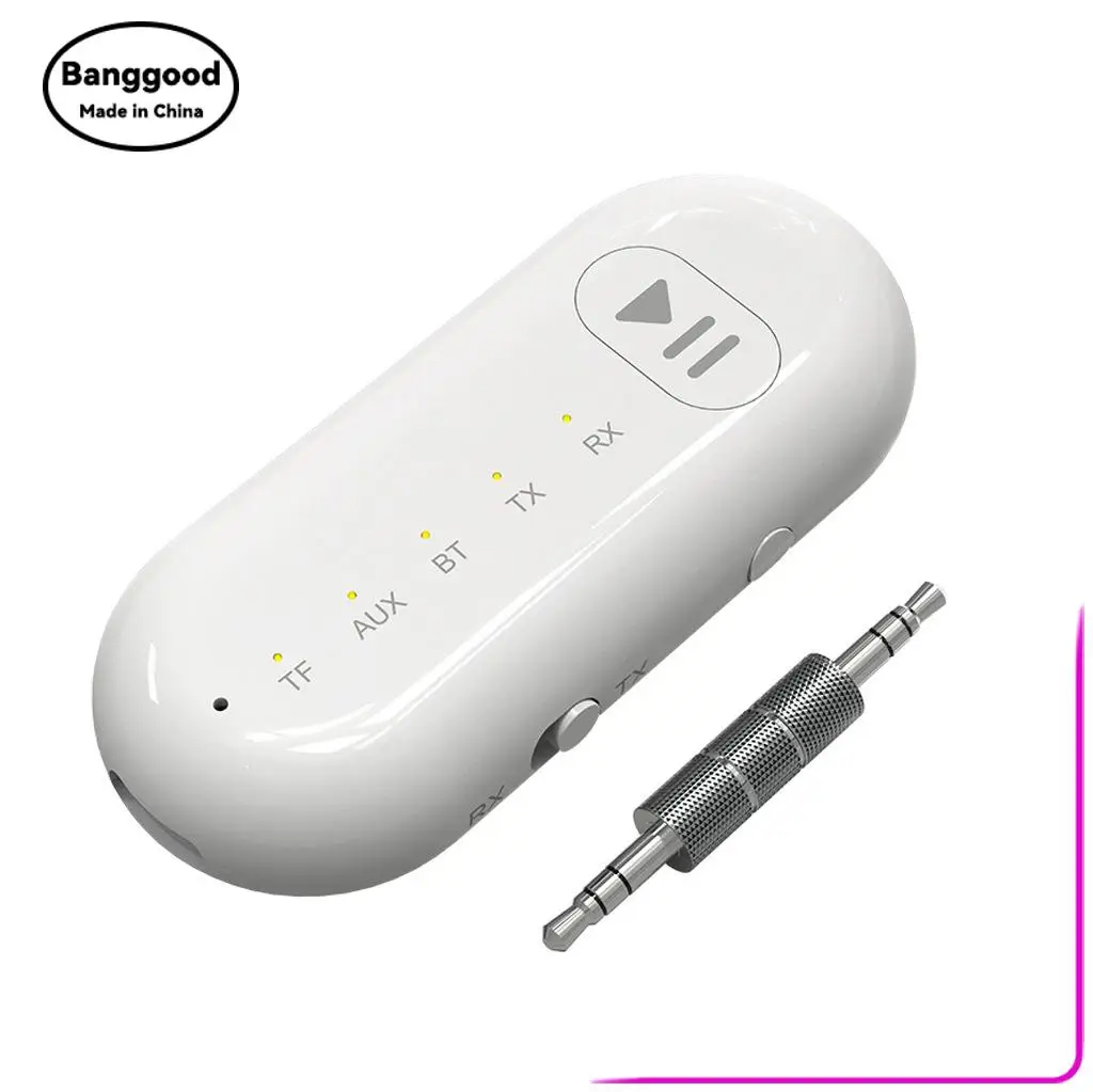 GR05-LED Version Car Bluetooth Audio Receiver Hands-free Phone Home TV Wireless Audio Transmitter
