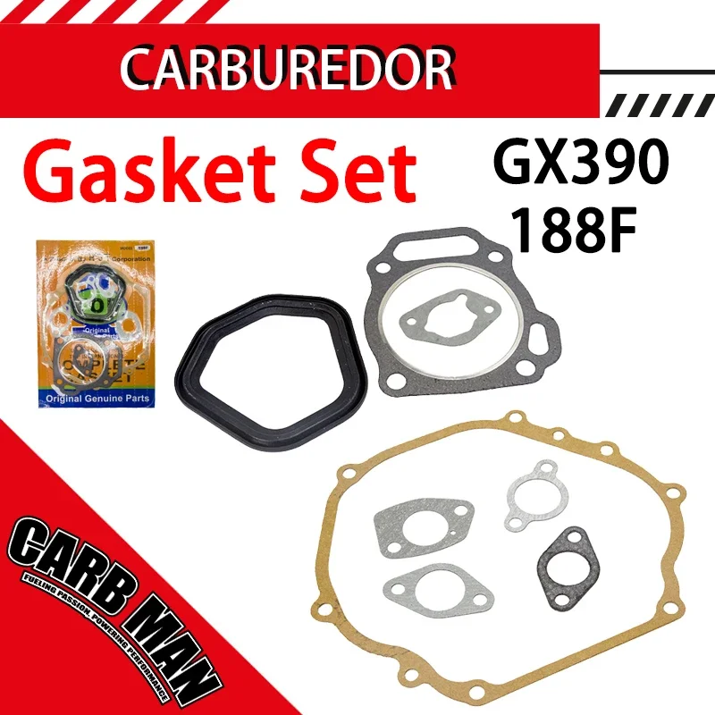 Grass Trimmer Chainsaw Engine Cylinder Sealing Gaskets Full Set For Honda GX340 GX390 GX420 188F 190F Engine Garden Tool