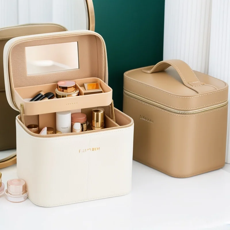 Multi functional large capacity cosmetics portable travel makeup case large makeup bag storage box