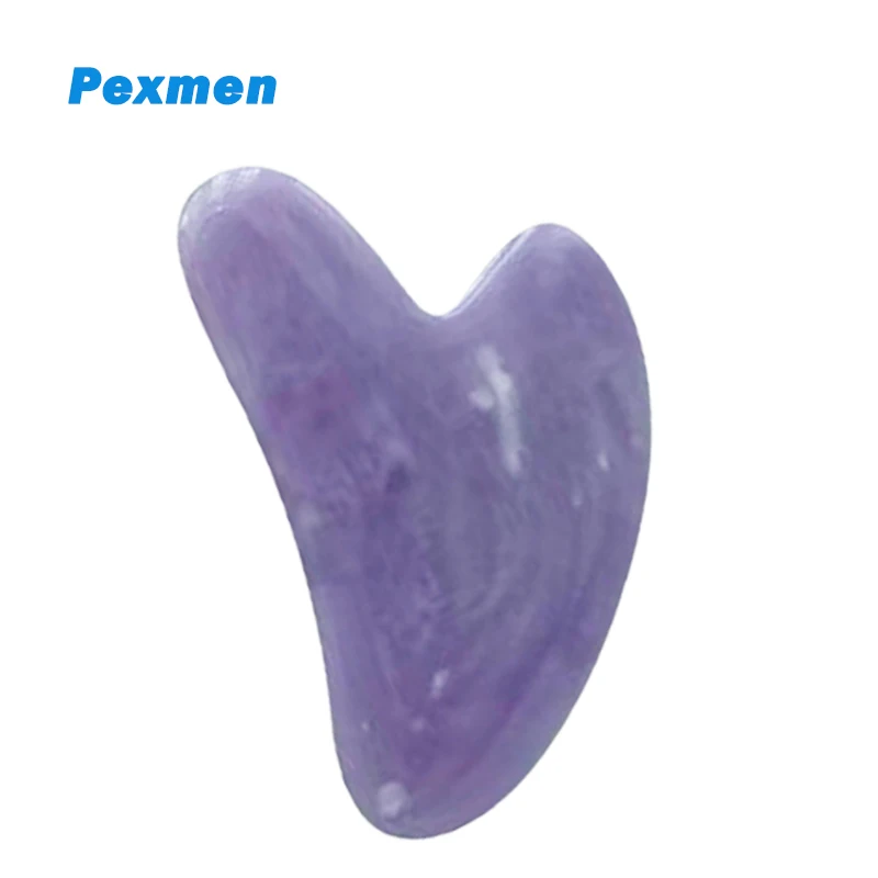 Pexmen Gua Sha Facial Tools Quartz Massage Tool for Scraping and SPA Acupuncture Therapy Heart Shape GuaSha Stone for Women