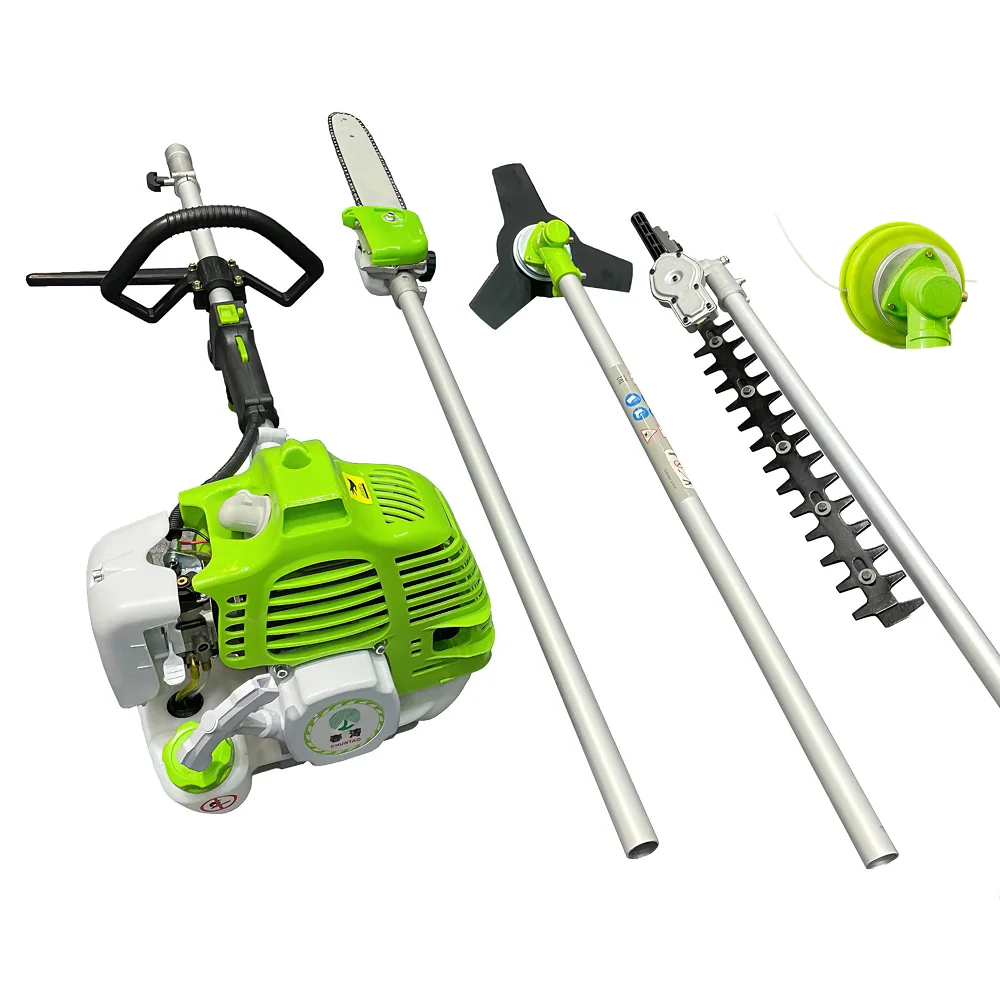 4 In 1 Multi-Functional Tools Set 33CC Brush Cutter Grass Trimmer Parkside Grass Cutting ChainSaw Machine Long Pole Cutter