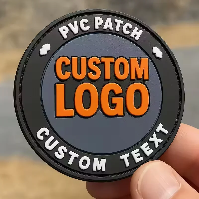 Custom Silicone Rubber Badges Embossed Logo 3D 2D Soft PVC Patches Sew on Iron on for Clothing Tag Name Badges