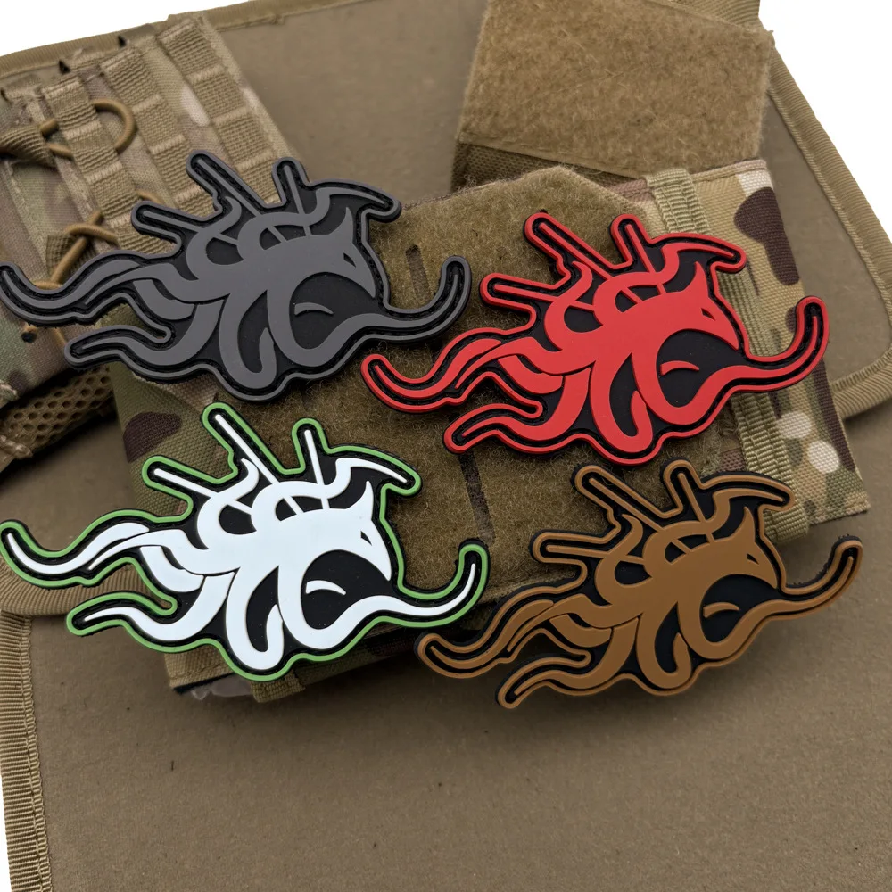 Outdoor Bag Accessories 3D PVC Rubber Emblem Automatic Public Rescue Personalized Jacket DIY Backpack hook Patch