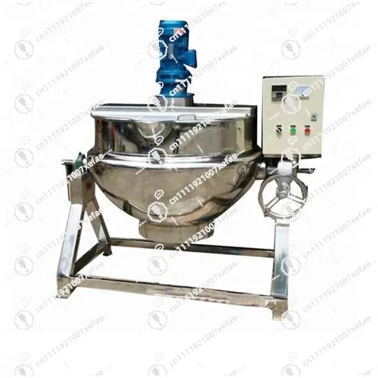 New 100L Hard Electric Double Jacket Kettle Cooking Machine Automatic Restaurant Equipment with Core Motor Components
