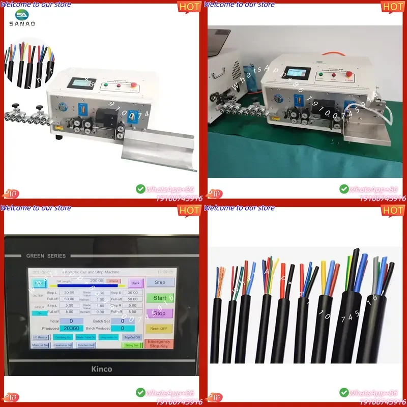 CE Certificate Automatic Insulation Outer Jacket Cable Stripper Flat Round Sheathed Cable Wire Cutting and Stripping Machine