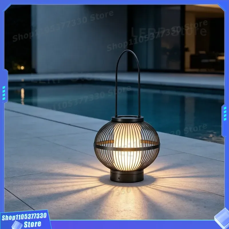 Portable Outdoor Waterproof Lawn Light Rechargeable Landscape Lamp for Villa Garden Terrace Japanese Zen Chinese Antique
