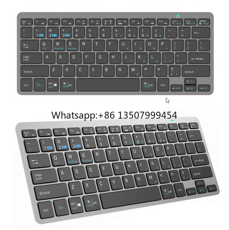2.4GHz Wireless Bluetooth Tri-mode Keyboard Ultra Slim Mini Bluetooth Office Keyboard for Tablet Laptop