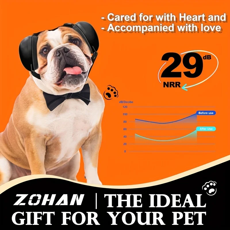 Dog Anti-Noise Earmuffs - Comfortable, Quiet Safety Protection with Quick Lock Buckle for Thunder, Dog Noise Reduction Earmuffs.