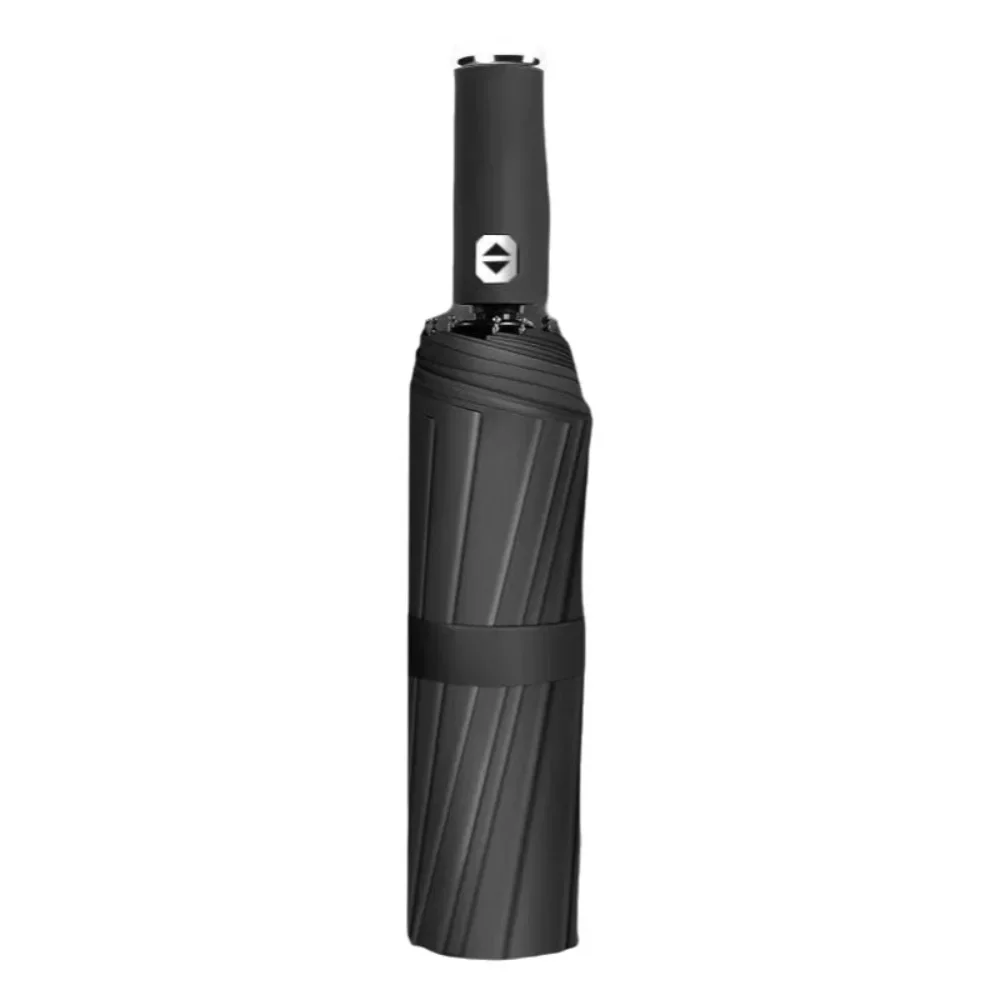 10-Bone Frame LED Flashlight Umbrella Windproof Design Three Fold Automatic Umbrella UV Protection Waterproof Rotating Umbrella