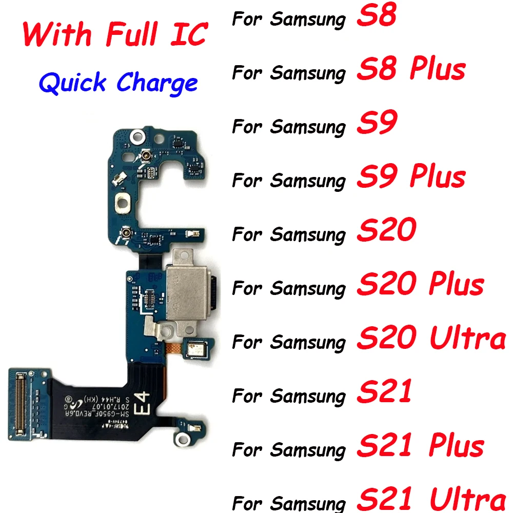 Fast Charger USB Dock Charging Dock Port Board With Mic Microphone For Samsung S21 Ultra S8 S9 Plus G950F G960F S20 Plus Ultra